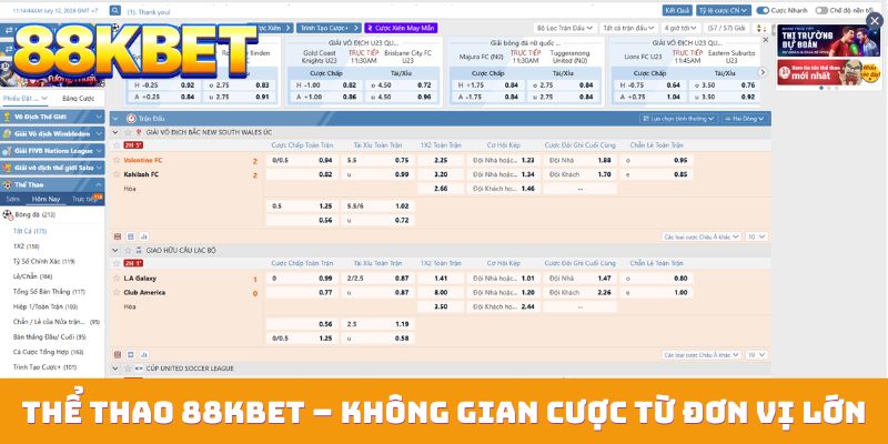 Thể thao 88KBET – Không gian cược từ nhiều đơn vị lớn