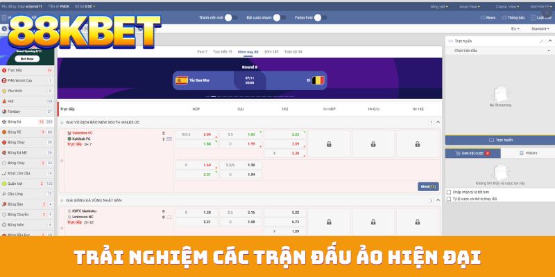 Trải nghiệm các trận đấu ảo hiện đại